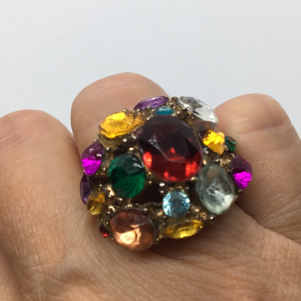 Jeweled costume ring